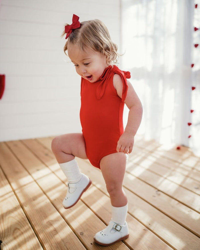 Madden Tie - Shoulder Tank Top & Leotard - Red product_type - Bailey's Blossoms