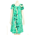 Maile Monstera Panel Tulip Sleeve Dress