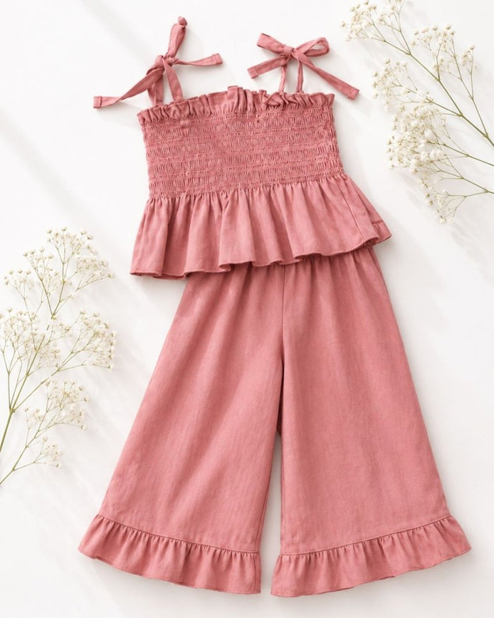 Maisie Smocked Two-Piece Set - Pressed Peony product_type - Bailey's Blossoms