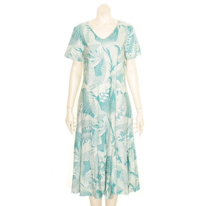 MALU V-NECK MID-PRINCESS FLOUNCE DRESS