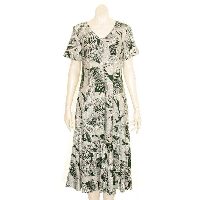 MALU V-NECK MID-PRINCESS FLOUNCE DRESS