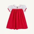 Mary Dal Dress Broadcloth Worth Avenue White Richmond Red Christmas Tree