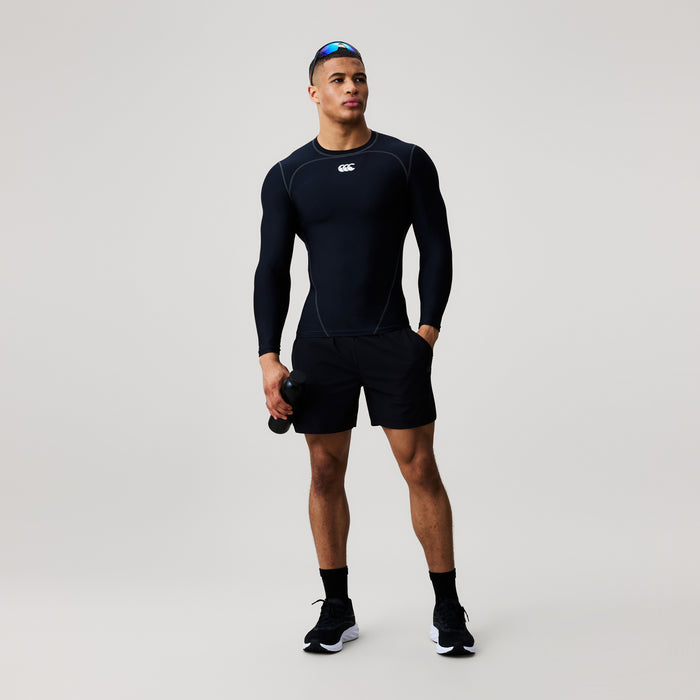 Mens Baselayer Long Sleeve Top Black