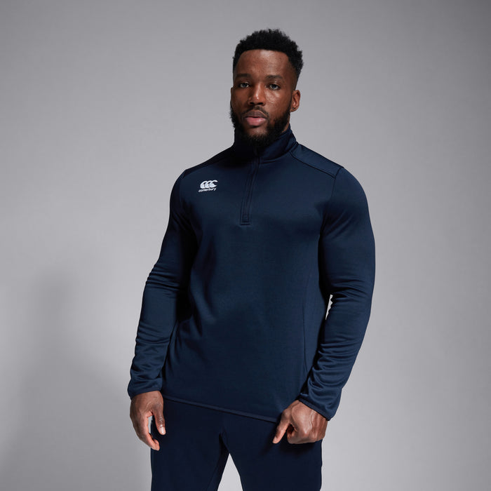 Mens Club 1/4 Zip Mid Layer Training Top Navy