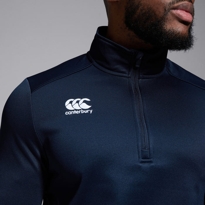 Mens Club 1/4 Zip Mid Layer Training Top Navy