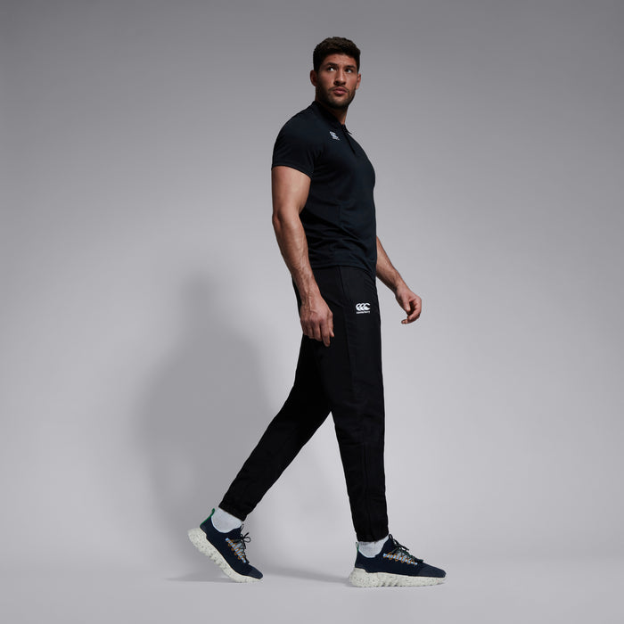 Mens Club Plain Tapered Cuff Track Pants Black