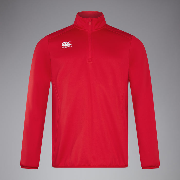 Men's Club Qz Mid Layer Training Top Red