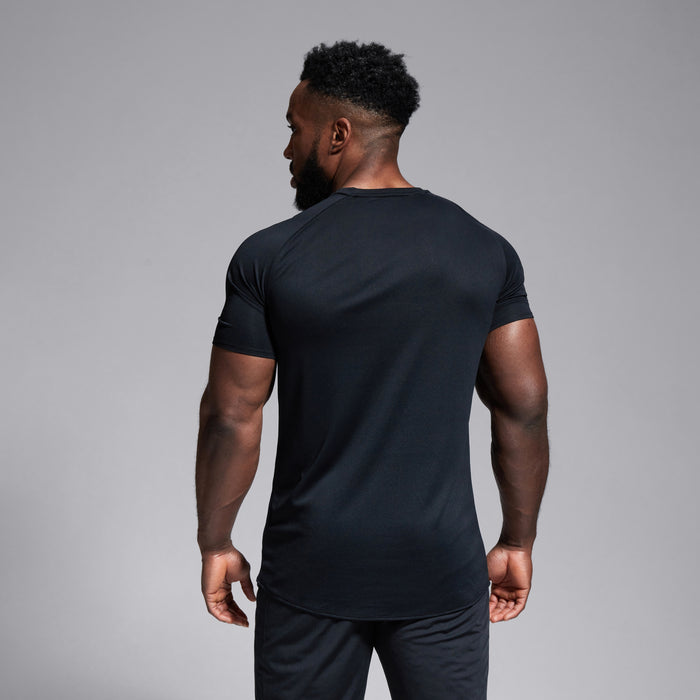 Mens Core Vapodri Large Logo Tee Black