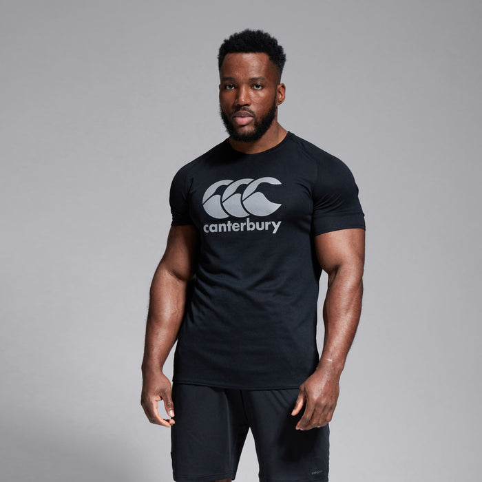 Mens Core Vapodri Large Logo Tee Black
