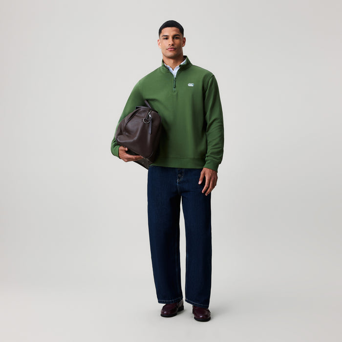 Mens Everyday 1/4 Zip Sweatshirt Green
