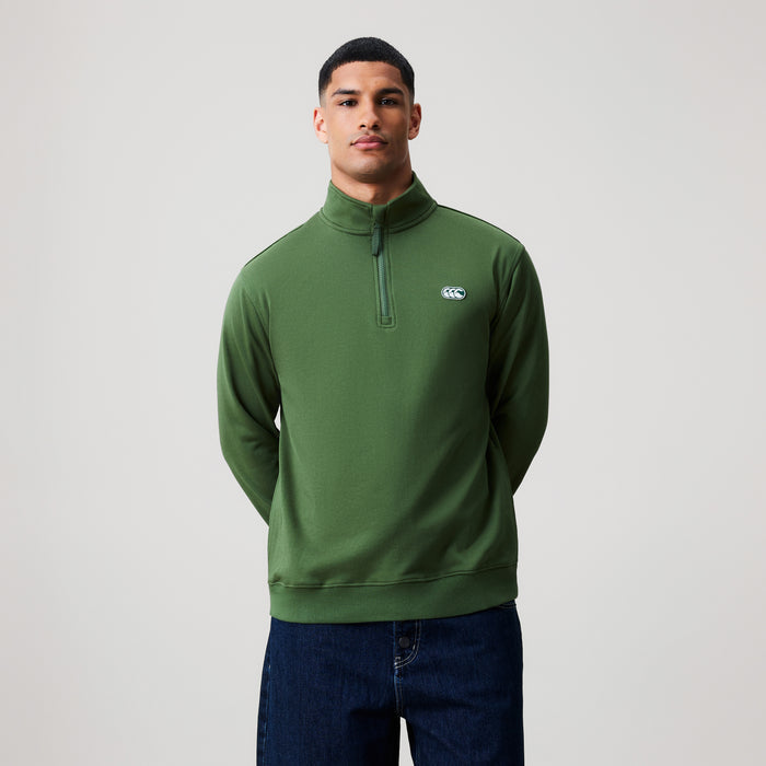 Mens Everyday 1/4 Zip Sweatshirt Green