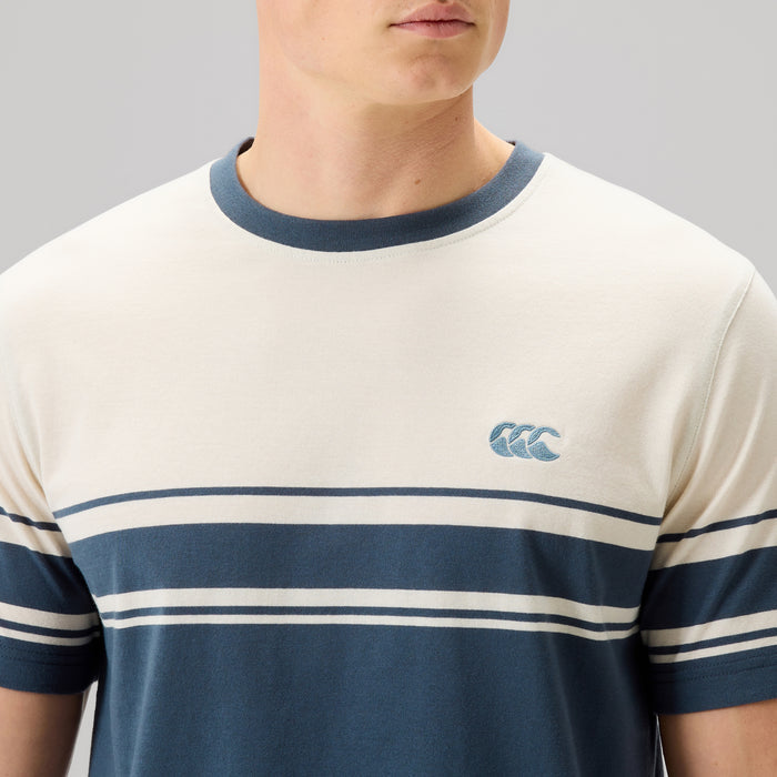 Mens Everyday Stripe Tee Grey