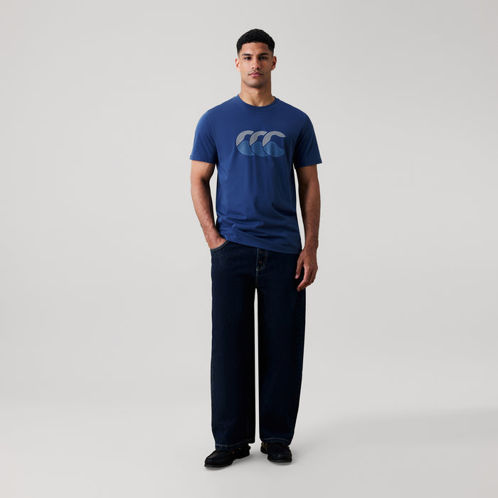 Mens Fundamental Tee Blue/Grey