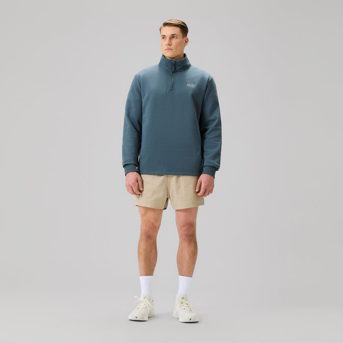 Mens Fundamentals 1/4 Zip Sweatshirt Grey