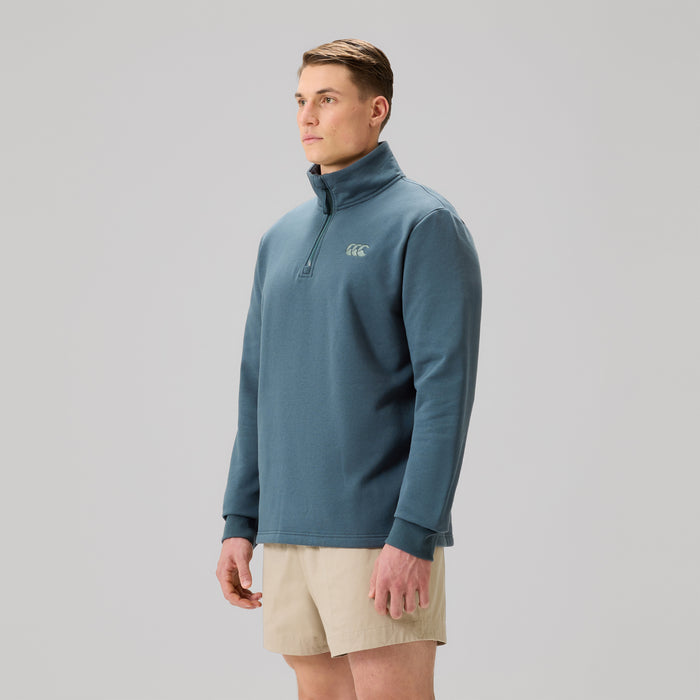 Mens Fundamentals 1/4 Zip Sweatshirt Grey
