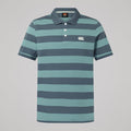 Mens Fundamentals Stripe Polo Shirt Grey