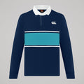 Mens Fundamentals Stripe Rugby Jersey Blue