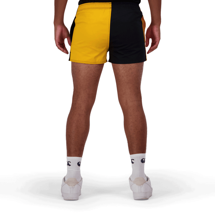 Mens Harlequin Shorts Gold/Black
