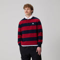 Mens Hoop Rugby Jersey Red/Blue