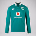 Mens Ireland Home Long Sleeved Classic Polo Shirt Green/White