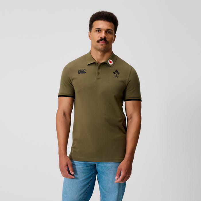 Mens Ireland Team Polo Shirt Khaki