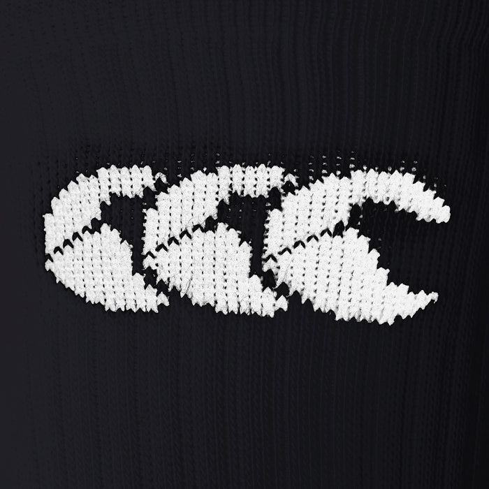 Mens Mid Calf Grip Socks Black