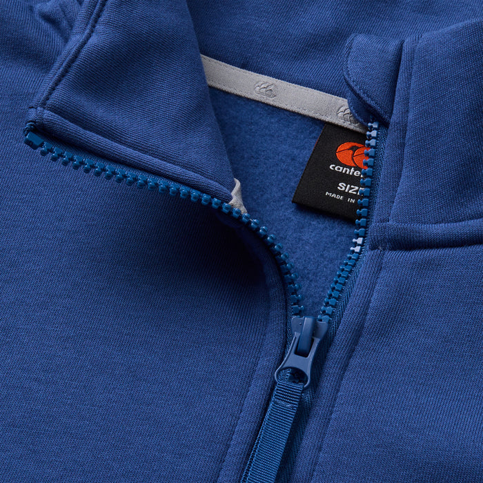 Mens Open Hem 1/4 Zip Sweatshirt Blue