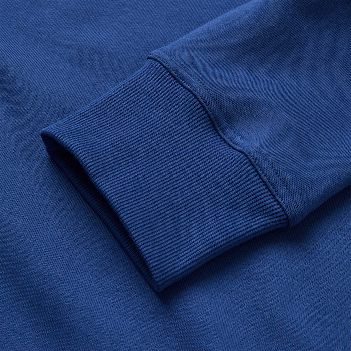 Mens Open Hem 1/4 Zip Sweatshirt Blue