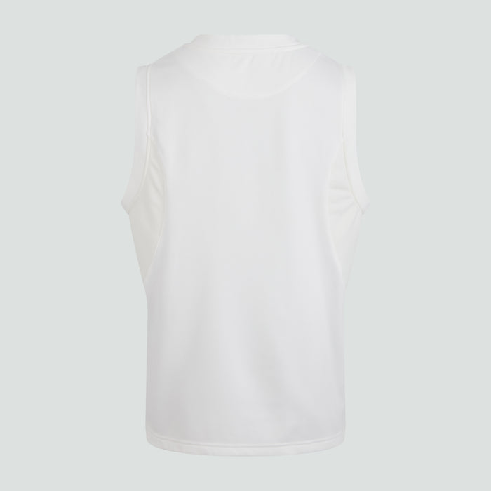 Mens Sleeveless Cricket Overshirt Cream
