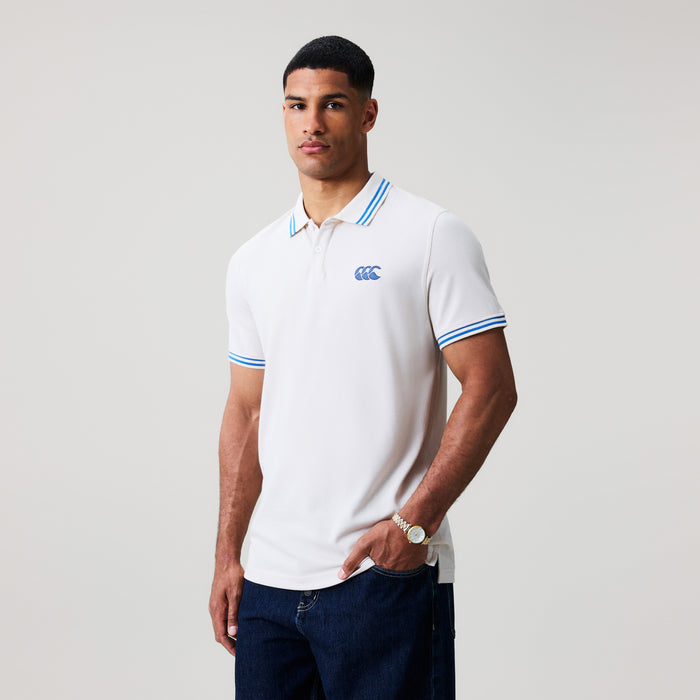 Mens Solid Pique Polo Shirt Grey