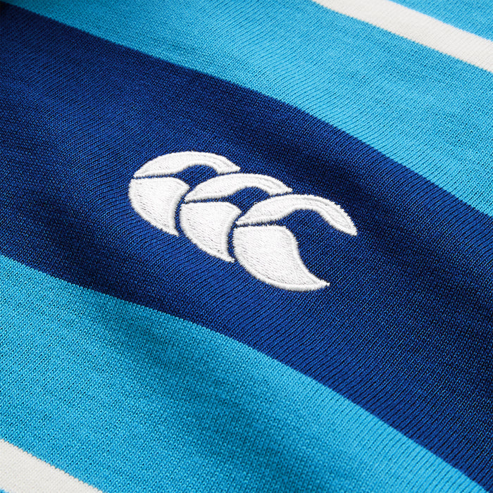 Mens Stripe Rugby Jersey Blue