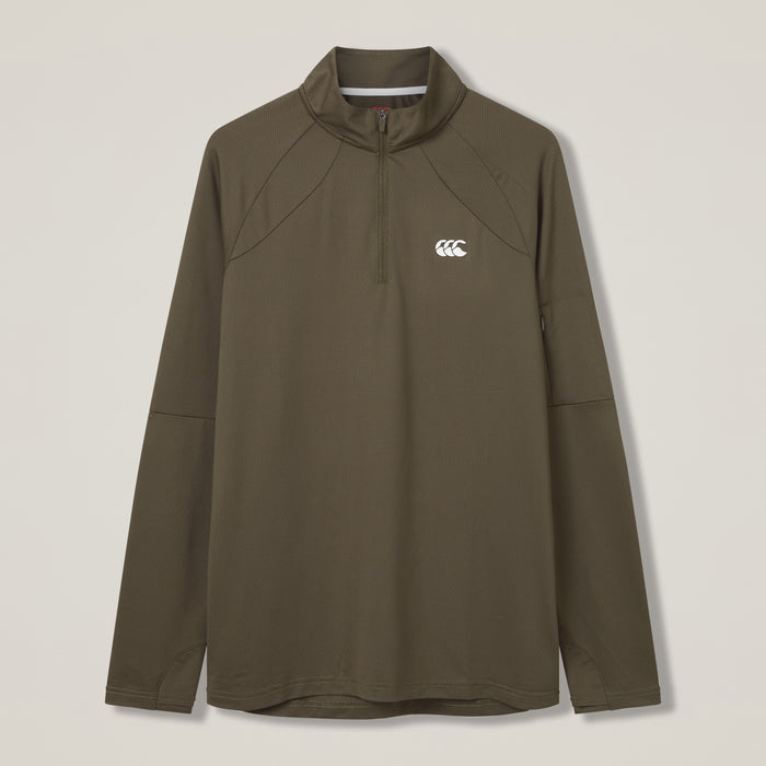 Mens Tempo+ 1/4 Zip Green