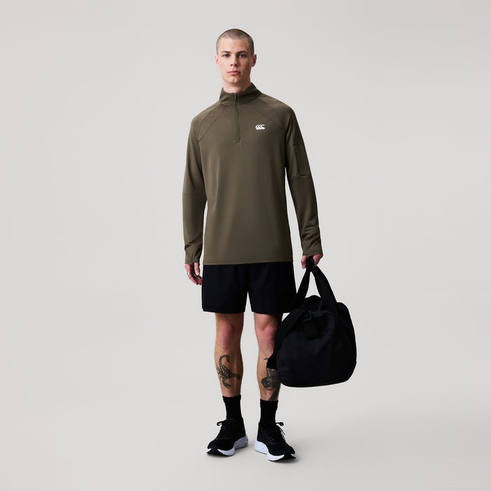 Mens Tempo+ 1/4 Zip Green
