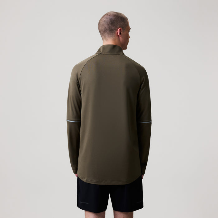 Mens Tempo+ 1/4 Zip Green