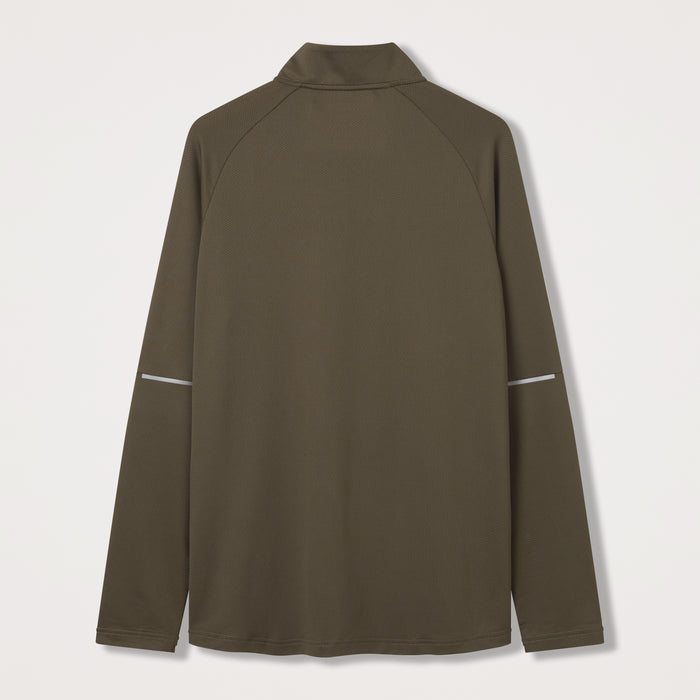 Mens Tempo+ 1/4 Zip Green