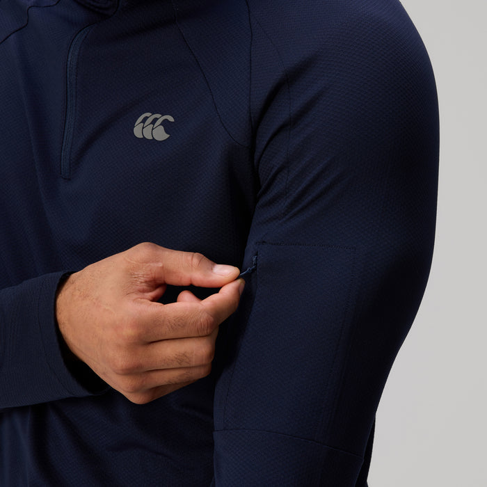 Mens Tempo 1/4 Zip Tee Navy