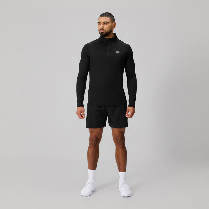 Mens Tempo Quarter-Zip Black