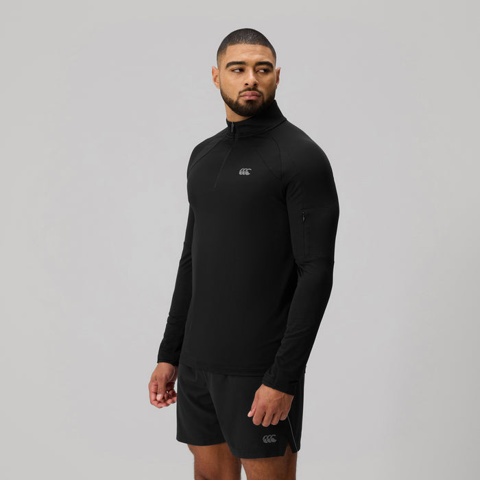 Mens Tempo Quarter-Zip Black