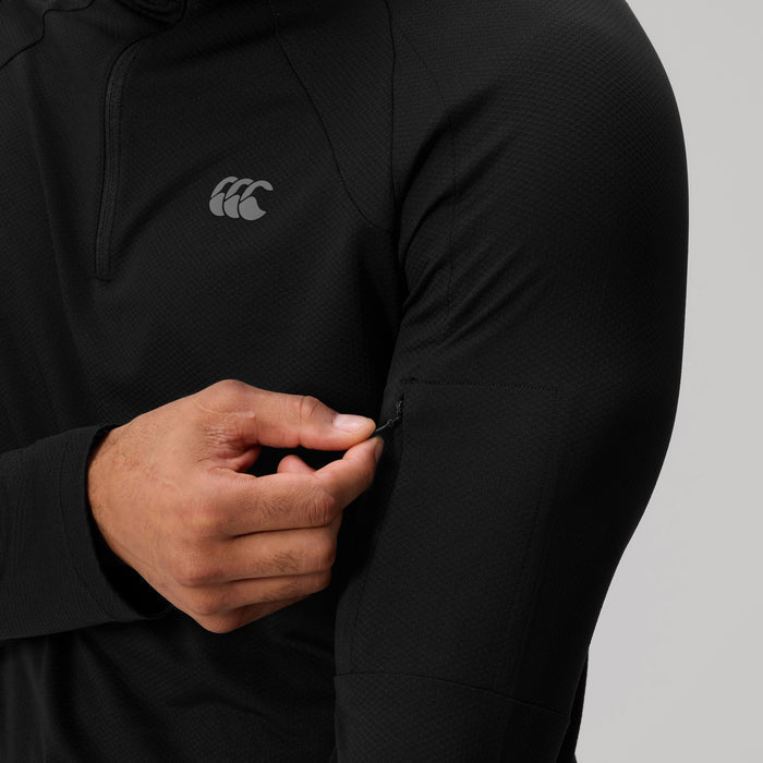 Mens Tempo Quarter-Zip Black