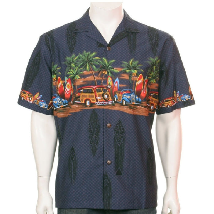 Men's Woody Chestband Hawaiian Shirt