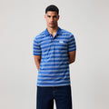 Mens Yarn Dye Stripe Polo Shirt Black