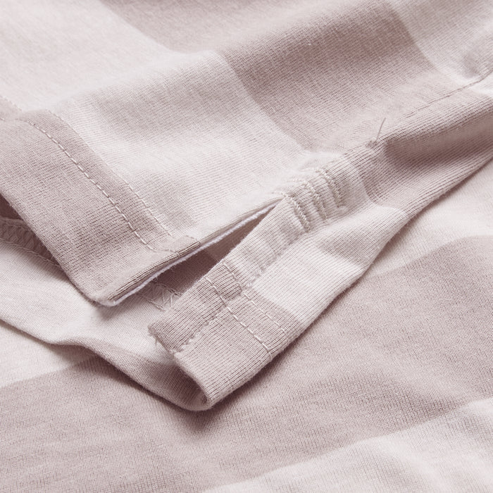 Mens Yarn Stripe Polo Grey