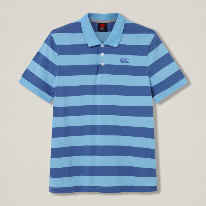 Mens Yarn Stripe Polo Shirt Assorted