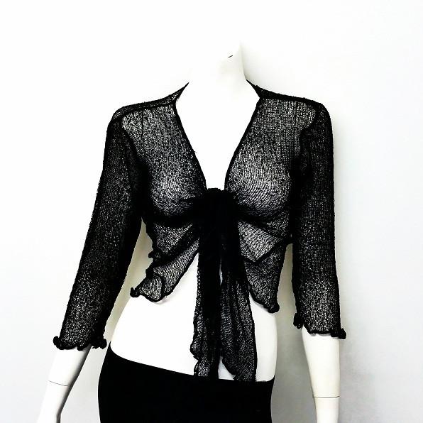 Mesh Knit Cardigan Top
