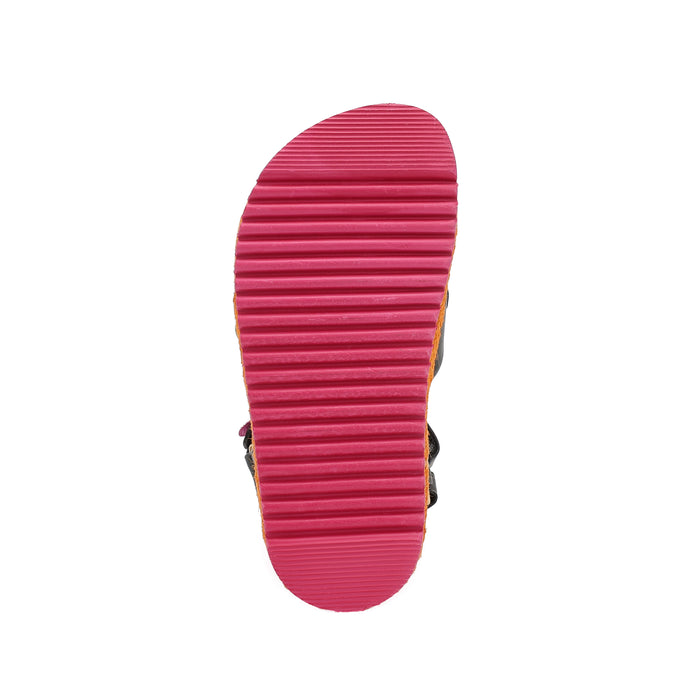 Mini Kensington Flower Sandal  - Big Kid Black Multi