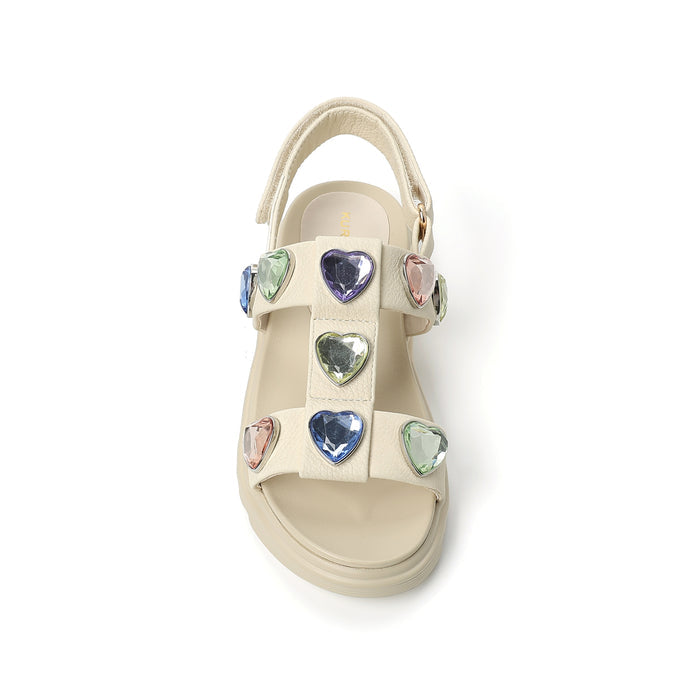 Mini Orson Hearts Sandal  - Big Kid Bone