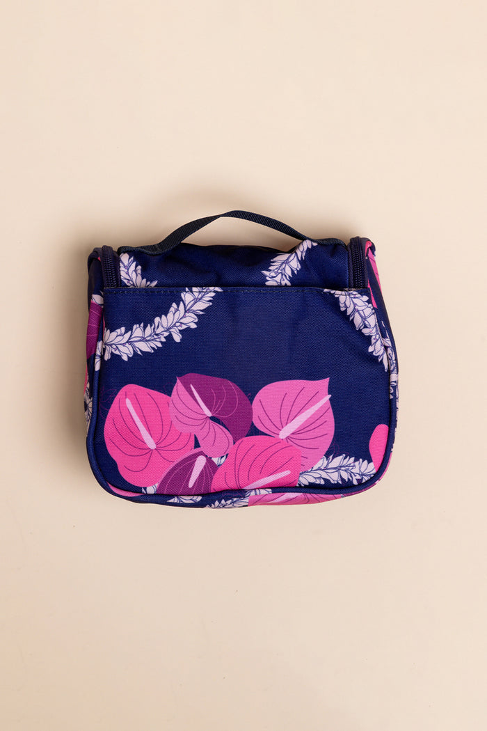 Mini Toiletry Bag - Navy Woven Lei