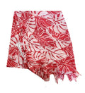Monstera  Pink  Hawaiian Print Long Sarong