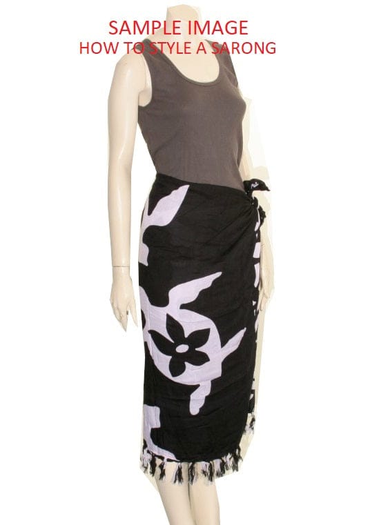 Monstera  Pink  Hawaiian Print Long Sarong