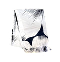 Navy Big White Hibiscus  Hawaiian Print Long Sarong